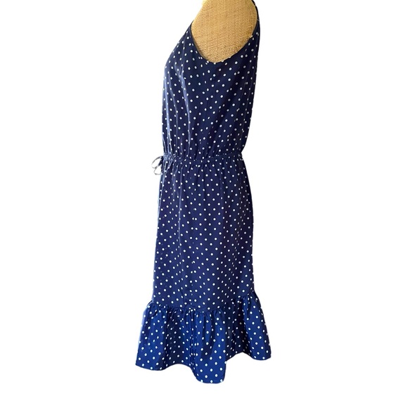 Joe Fresh polka dot ruffle dress with tie waist and adjustable straps. Women Lg. - Picture 3 of 7